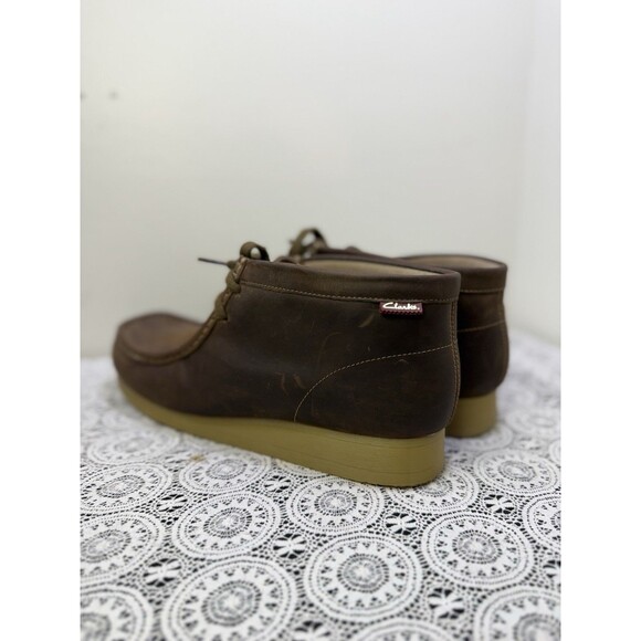 Clarks Mens 11.5M J Stinson Hi Brown Beeswax Juane Miel Leather Chukka Boots main image 15